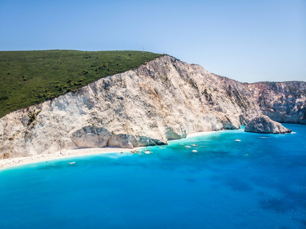Scogliere bianche a Lefkada, Grecia