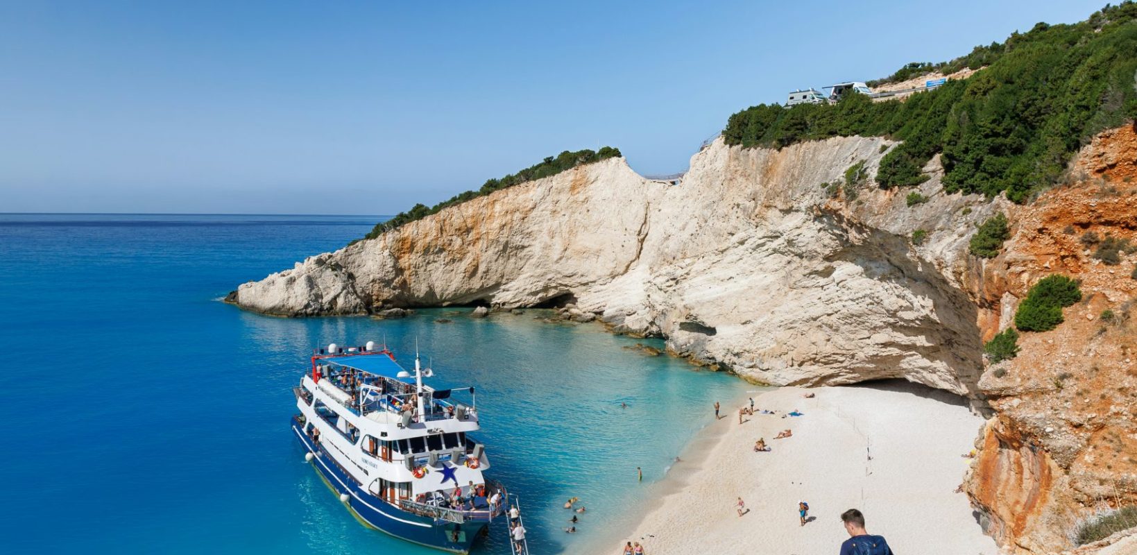 Lefkada Grecia spiaggia traghetto